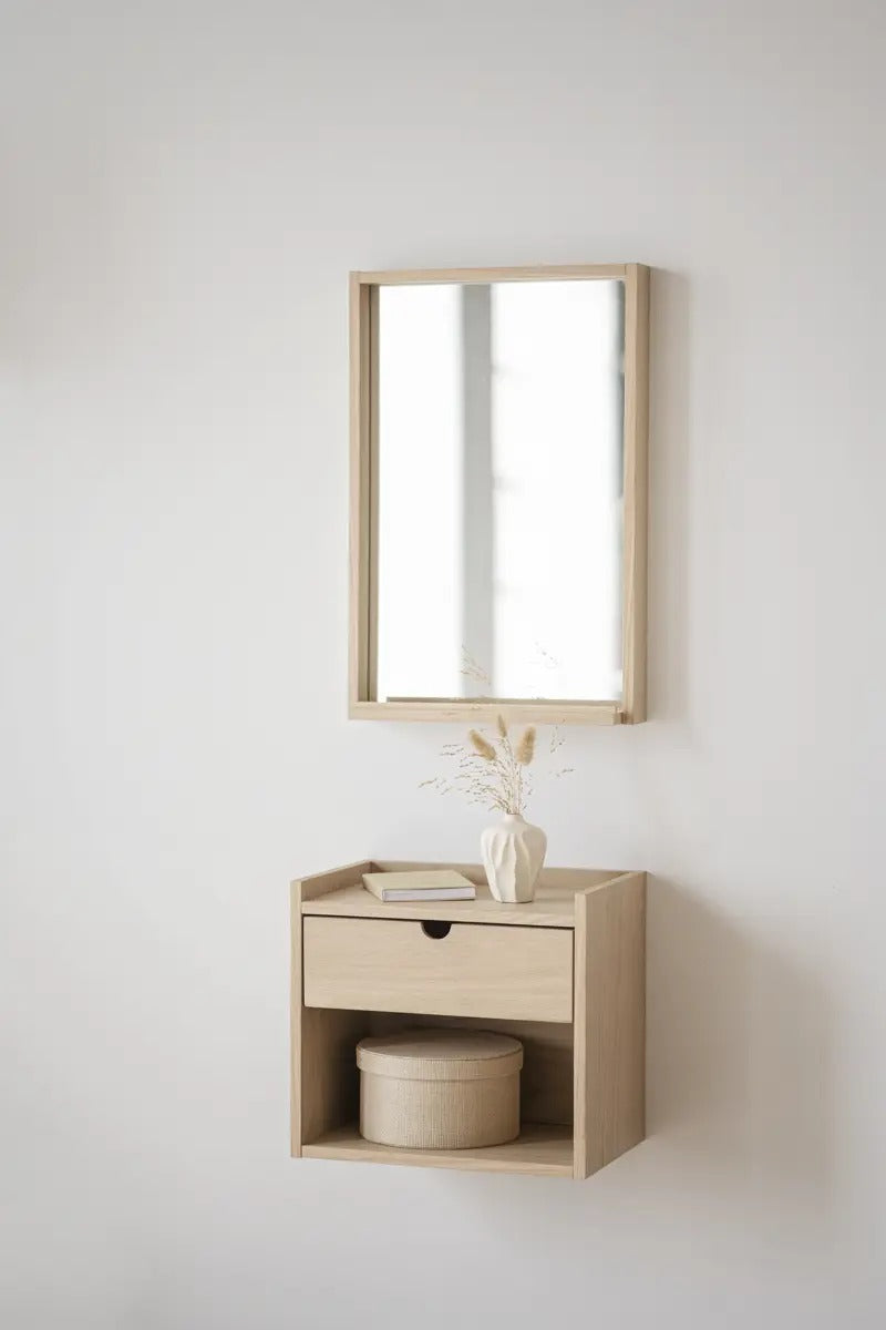 Bedside table, Whitewash, 40x27x36 cm ewartwood