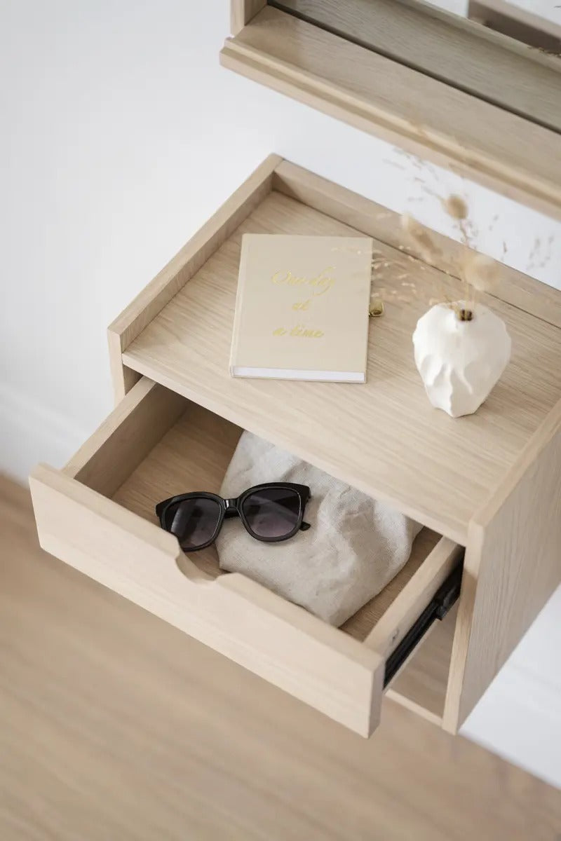Bedside table, Whitewash, 40x27x36 cm ewartwood
