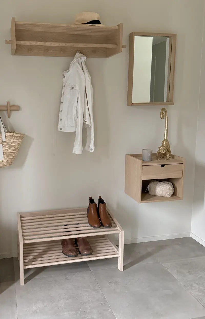 Bedside table, Whitewash, 40x27x36 cm ewartwood