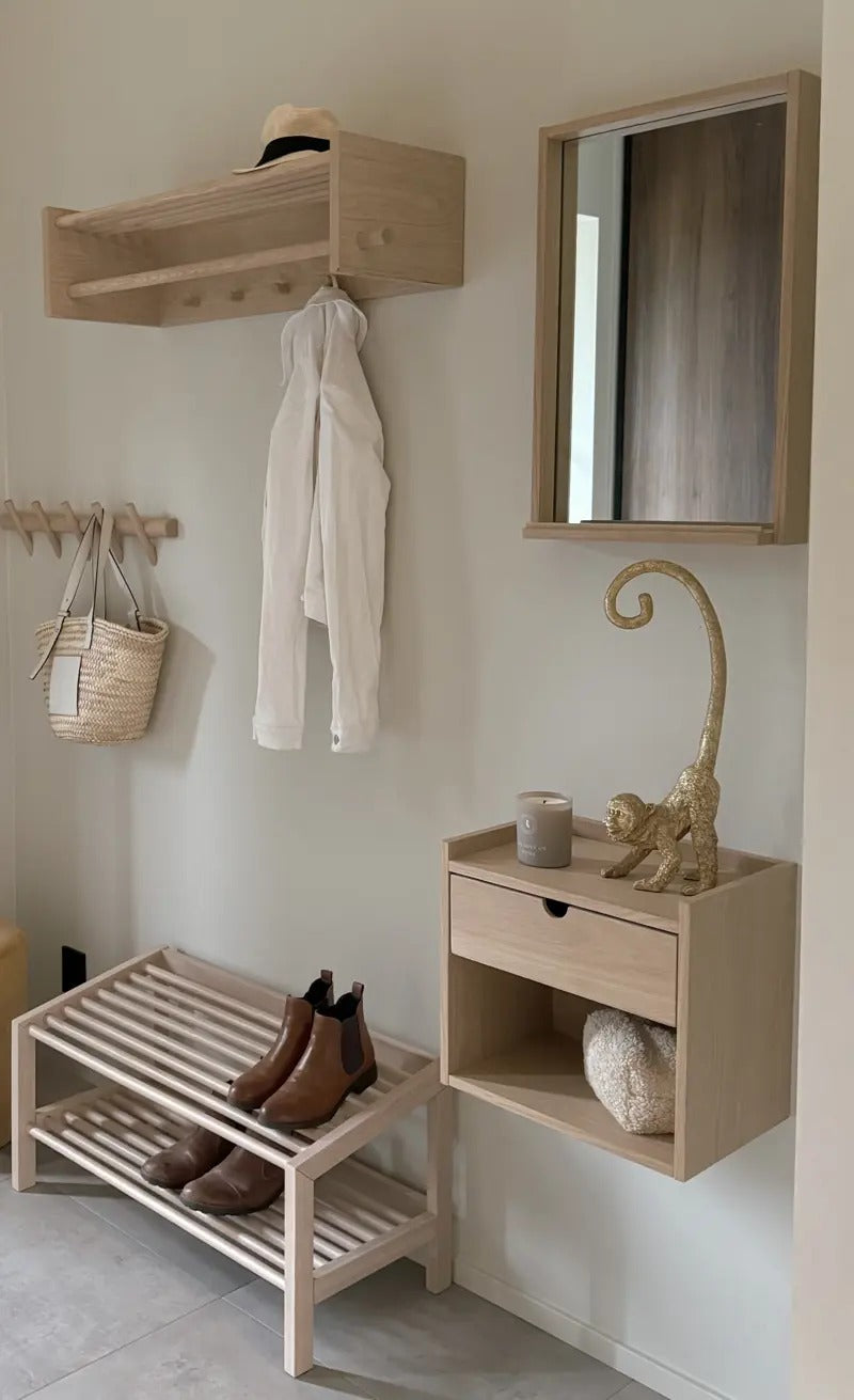 Bedside table, Whitewash, 40x27x36 cm ewartwood