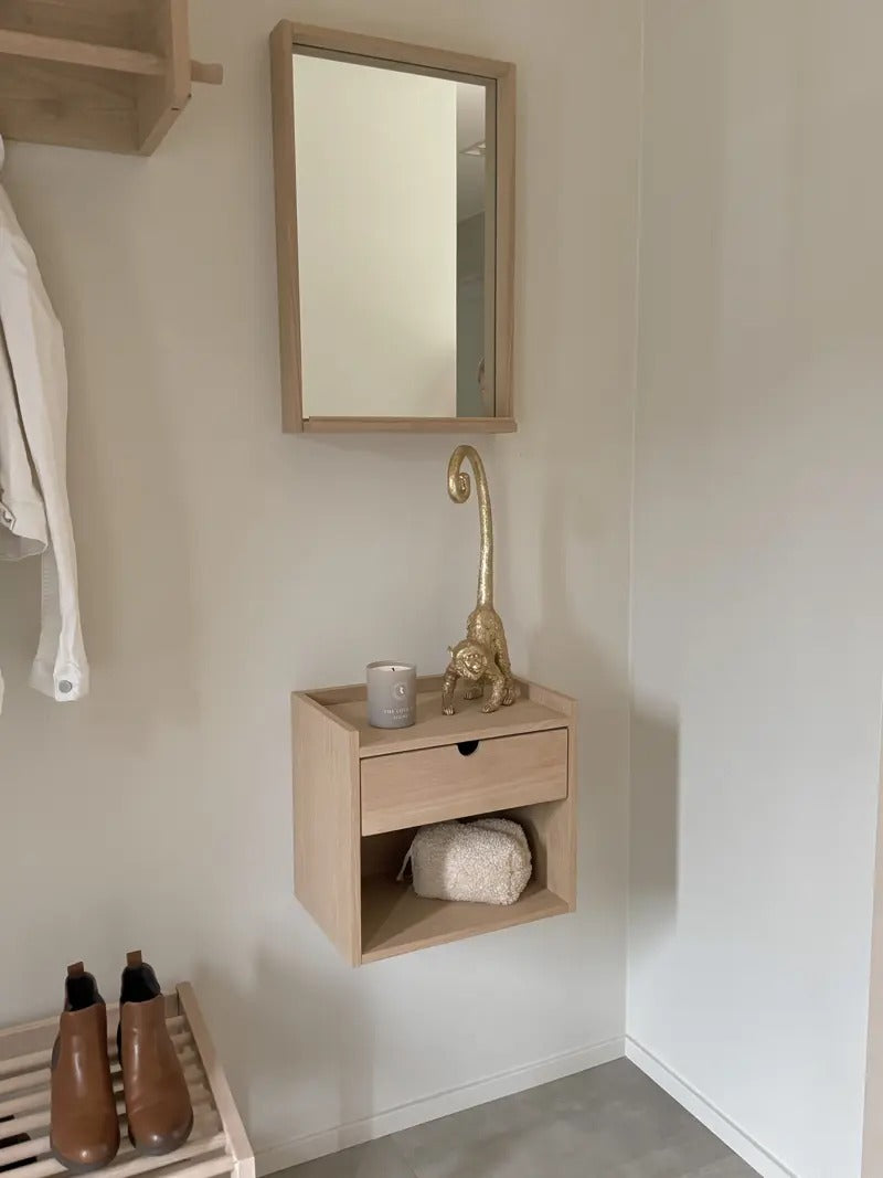 Bedside table, Whitewash, 40x27x36 cm ewartwood