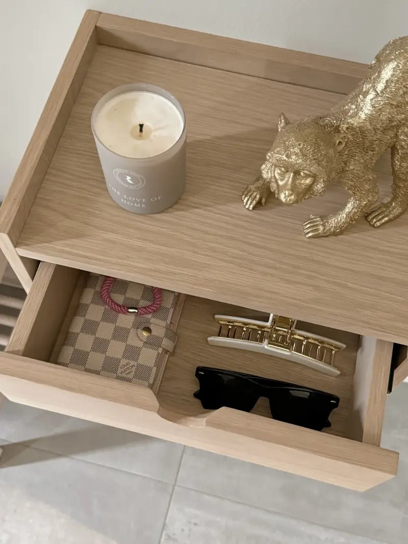 Bedside table, Whitewash, 40x27x36 cm ewartwood