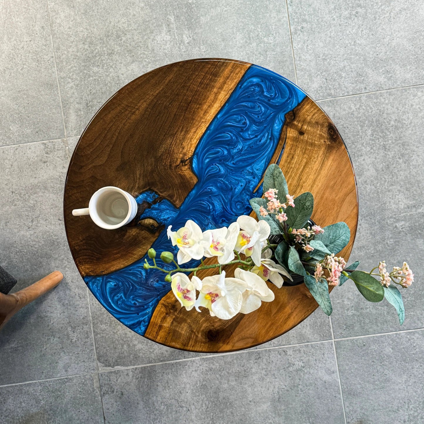 Epoxy Resin Round Coffee Table