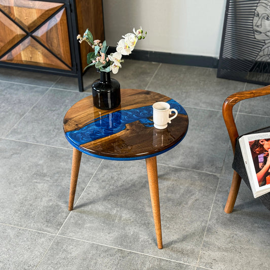 Epoxy Resin Round Coffee Table